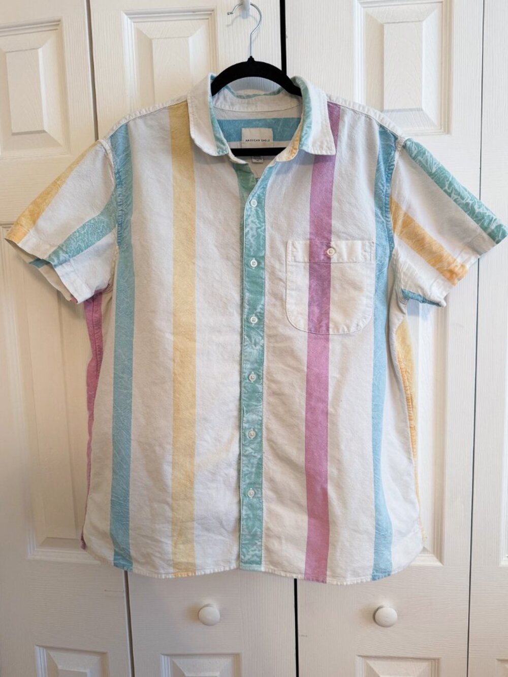 American Eagle Colorful Stripe Button-up Shirt